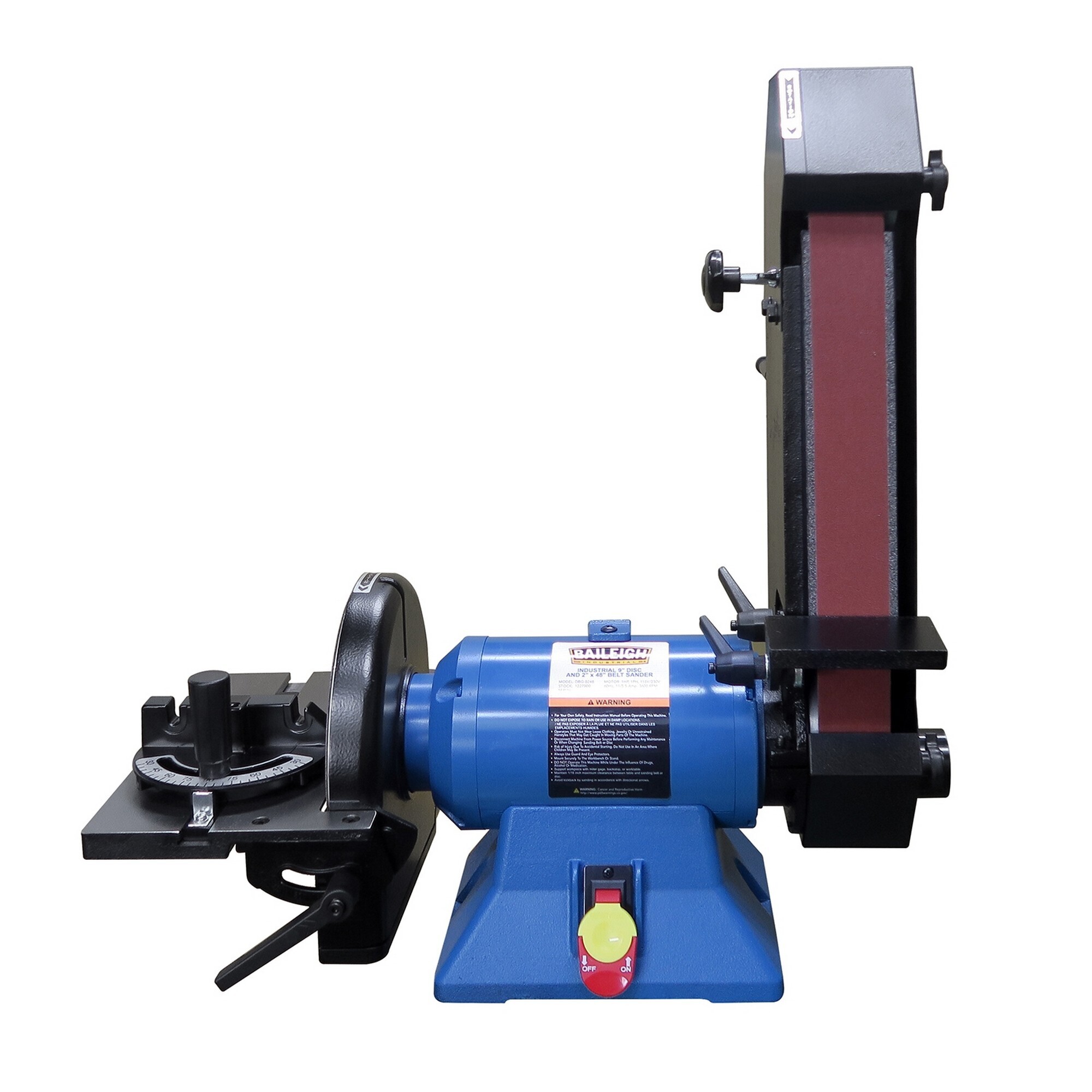 Baileigh, Disc Belt Sander, Belt Length 48 in, Belt Width 2 in, Model# DBG-9248